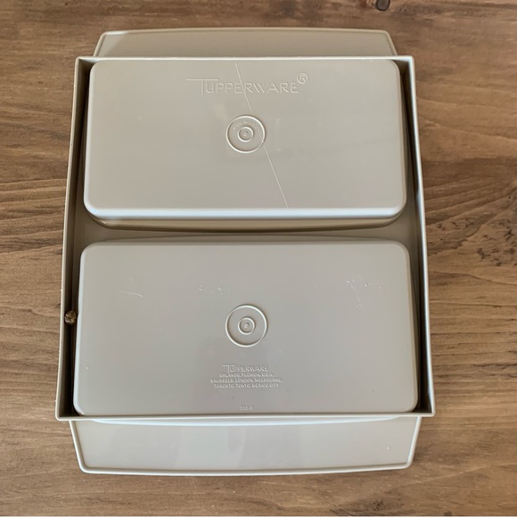 Tupperware Deviled Egg Tray Carrier Vintage 722 723 4 Pieces - Picture 7 of 14